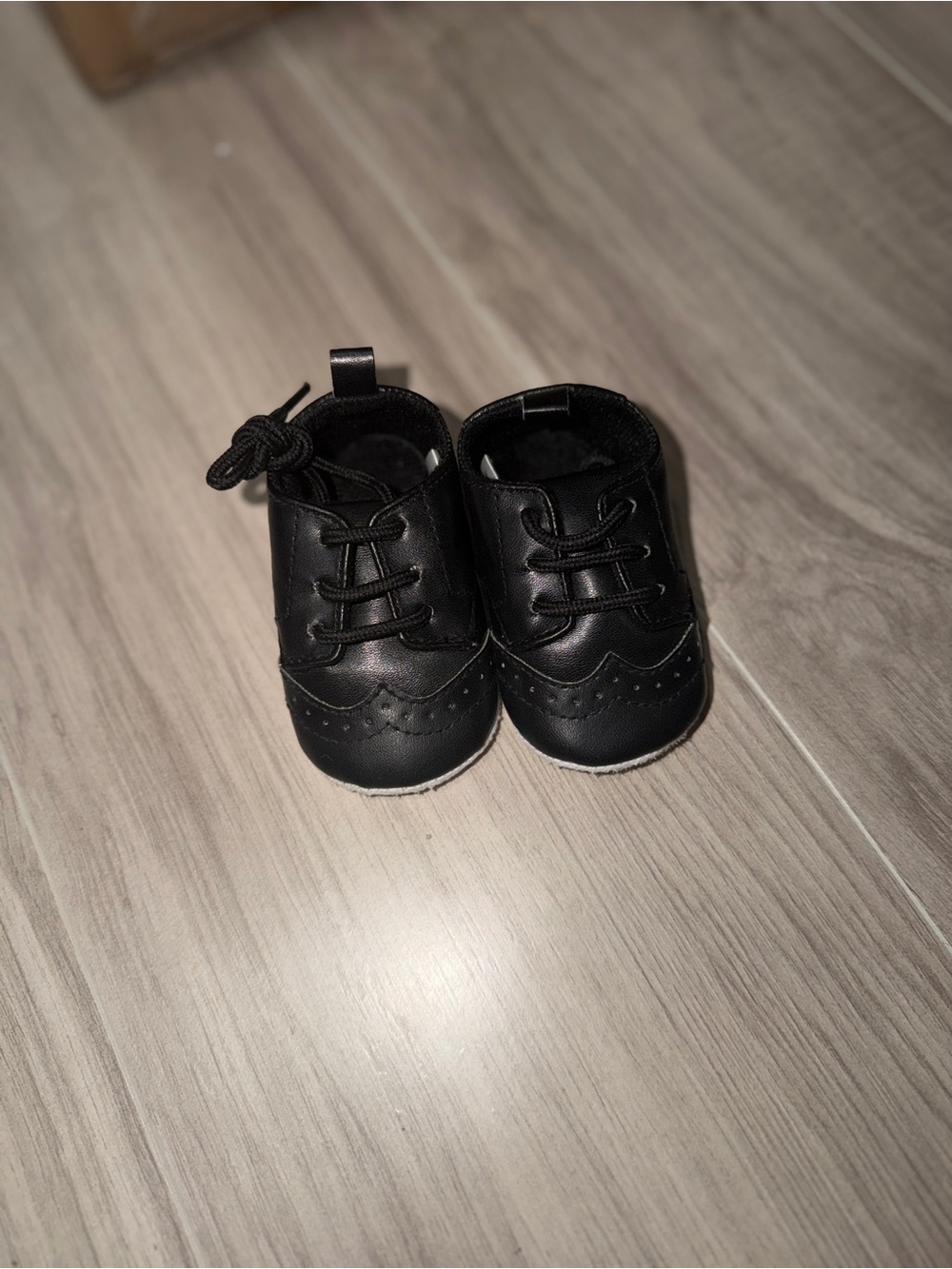 Little Treasures 0-6 months Baby Black Classic Oxford Shoes